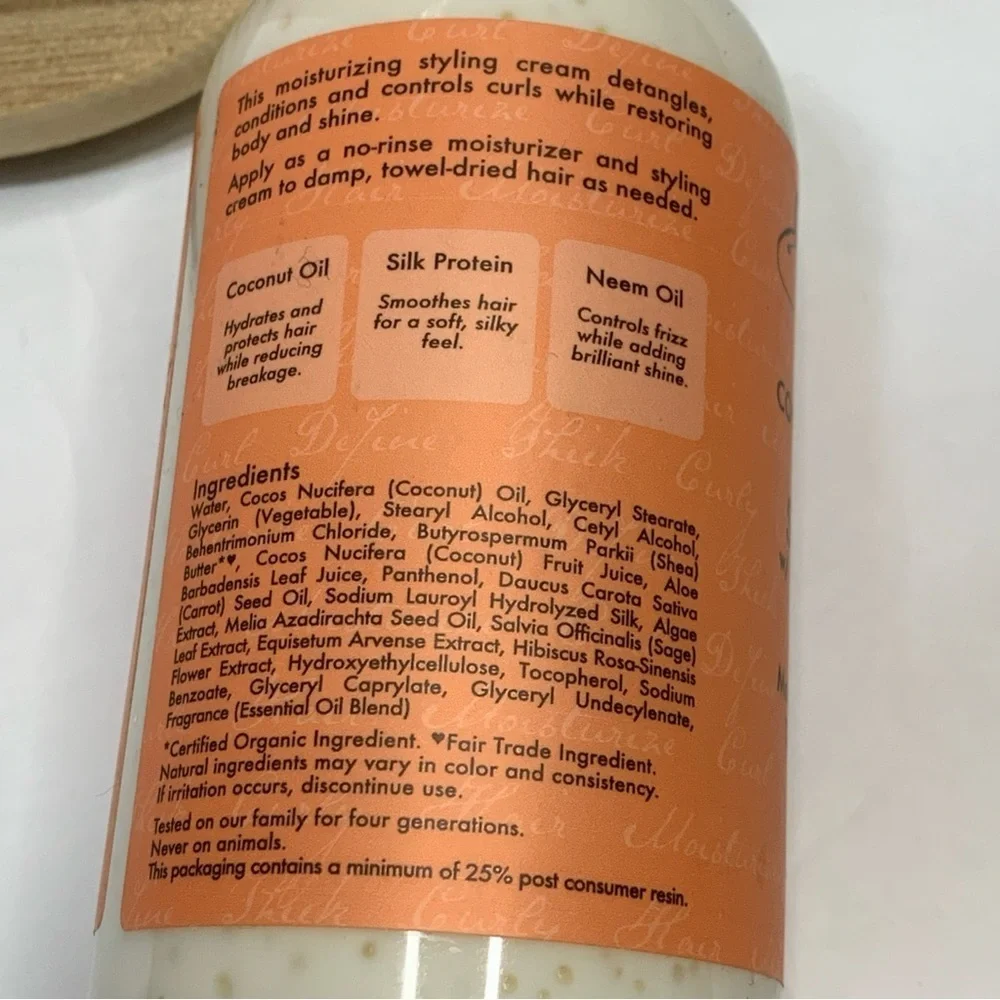 ( 2 PK) Shea Moisture Coconut & Hibiscus Curl & Style Milk 8 Fl Oz New